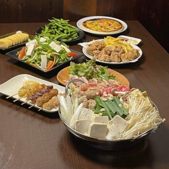 【２時間半飲み放題】焼鳥コース 8品／3637(税別)　　　4000円(税込）
