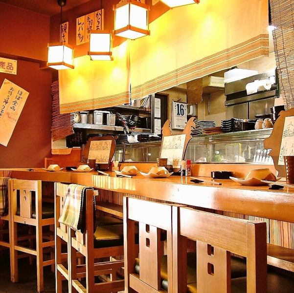 [Counter seats] You can stop by after work.This seat is also recommended for groups of friends or couples.