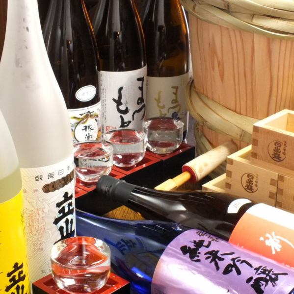 日本制造的寿司和日本制造的日本酒。那些与日本料理相配的食品也是日本酒。♪清酒将更加美味清酒来自全国各地。此外，我们还备有稀有的酒精饮料，如小麦蒸馏酒，“Tateyama Jun Rice Ginjo”，甚至女性可饮用的“新鲜酿造的桃子汁”！享用新鲜的neta饮用··♪