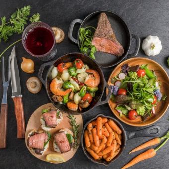 ★宴会にピッタリ★【3時間飲み放題付き】唐揚げ・ビーフステーキなど豪華7品6000⇒4500円