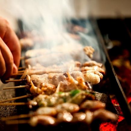 【3時間飲み放題付】鮮魚の刺身3点・筑波地鶏&名物焼き鳥食べ放題コース【4480円→3480円】