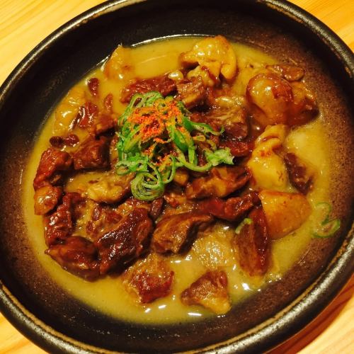 Homemade beef tendon stewed in white miso