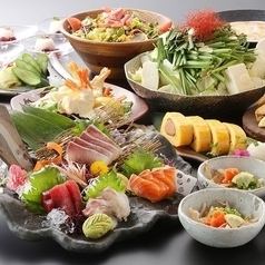 豪華宴会コース【九州特選・もつ鍋付】6.000円 2時間飲み放題付　（４~６０名様の個室完備）