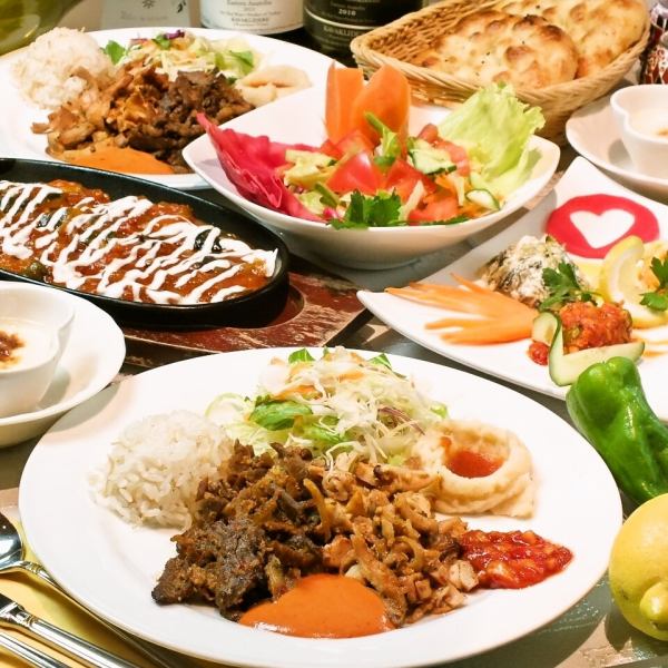 [Hot Pepper Limited Course] 7 authentic Turkish dishes, 2 hours of premium all-you-can-drink included, 5,000 yen