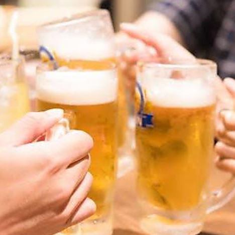[2 hours all-you-can-drink for 1,000 yen] 1,300 yen with draft beer!