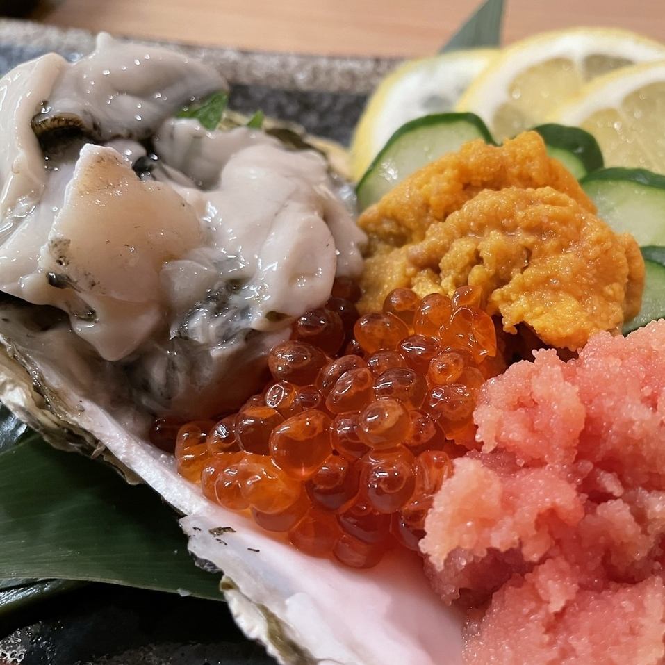宮城産の牡蠣を始め、新鮮な海の幸を豊富にラインナップ！