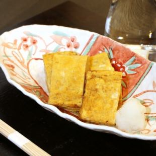 厚焼き玉子：蕎麦つゆ仕立て