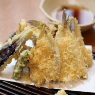 さより天ぷら盛合せ