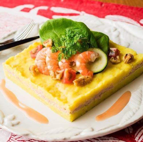 [Appetizer] South American-style potato salad "Causa" with an addictive chili spiciness