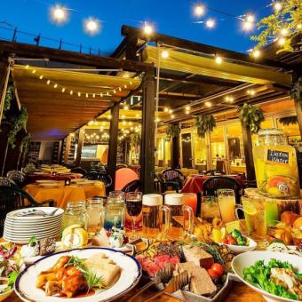 Special beer garden plan: All-you-can-eat + special dishes and FD included, unlimited time, 5,500 yen for women, 6,000 yen for men