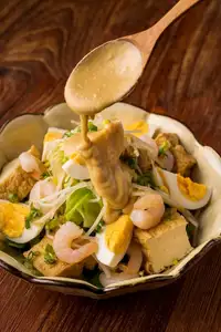 Gado-gado salad with peanut sauce