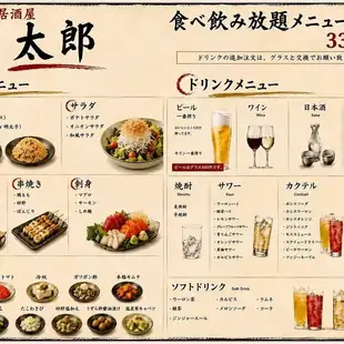 平日特惠！ * 超值自助餐（共70種菜），含2小時無限暢飲