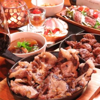 *需預約* 【豪華套餐】～宮崎牛&EMO牛盡情享用～7道菜品合計4,500日元