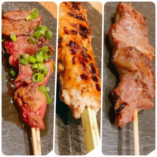 Charcoal grilled yakitori