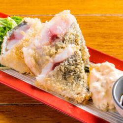 Fluffy fried raw horse mackerel