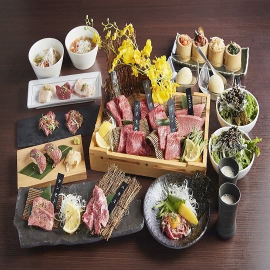 11/1~【デートにおススメ!2名様限定】黒毛和牛5種匣盛りなど豪華ディナー7500円(税抜)