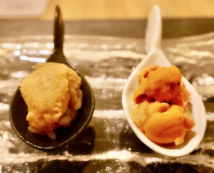 "엄선한 성게"의 먹기 비교 코스