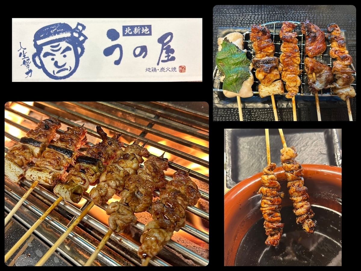 鶏鉄板焼き盛り合わせをはじめ、種類豊富な焼き鳥が楽しめる♪