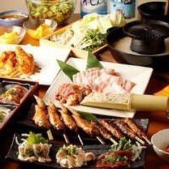 2H飲み放題付☆特選串焼きと鶏白湯鍋が味わえる【とり鉄特選コース】＜全9品＞5000円（税込）