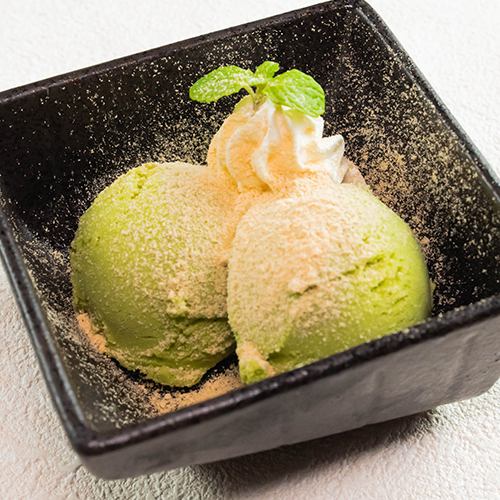 黄豆抹茶冰淇淋/炼乳香草冰淇淋