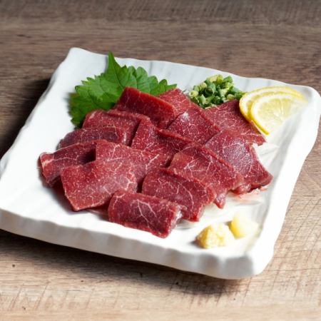 Horse lean sashimi