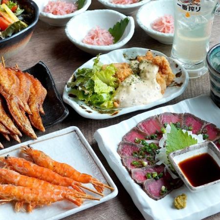 【2時間飲み放題付】＜竹＞とめ手羽コース◆和牛たたき・当店の人気メニューを味わう［全10品］