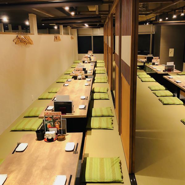 [Hakata Station Hakata Exit Immediately!] A large banquet room for up to 66 people.It is widely used from company banquets to casual drinking parties!