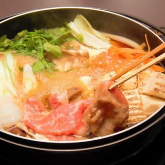特選 【和牛肉寿司つき】和牛付き（すき焼き）コース◆和牛赤身肉◆