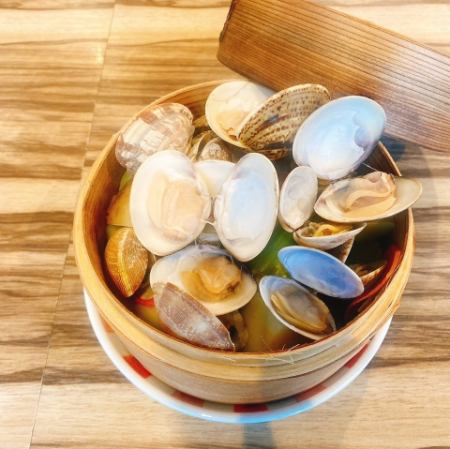 貝と野菜のせいろ蒸し