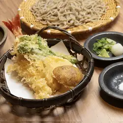 大海老と野菜三種のおろし天せいろ