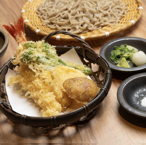 大海老と野菜三種のおろし天せいろ