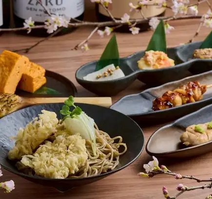 [Standard Soba Course] An affordable course featuring appetizers and yakitori unique to a soba restaurant, followed by soba noodles to finish the meal.
