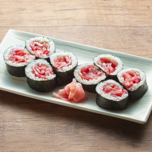 こくうま極太鉄火巻★マグロの希少部位、頭肉と天身を使ったとろとろの鉄火巻