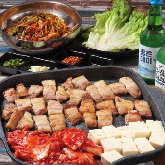 【2H 음료 무제한 ♪】 삼겹살 만끽 코스