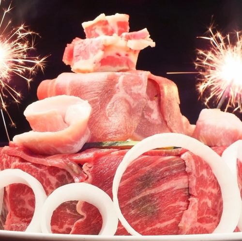 ≪Celebration≫ Meat cake with all-you-can-eat course ⇒ Free ★