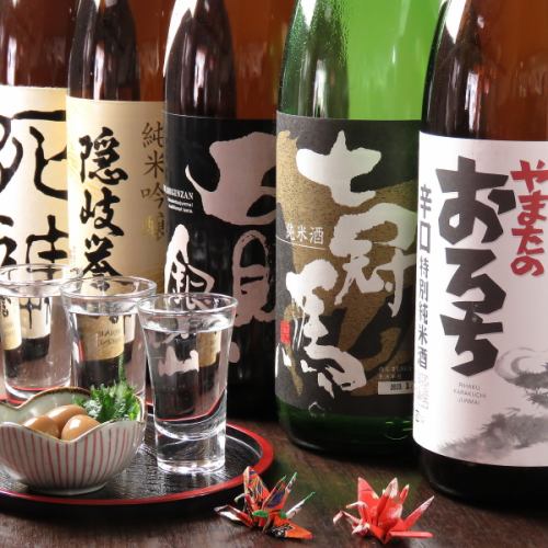 Local sake ordered from Shimane