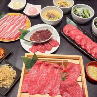 [My Ultimate Course] From the ever-popular green onion and salt beef tongue to A5 Kuroge Wagyu beef, rice porridge to finish, and dessert!