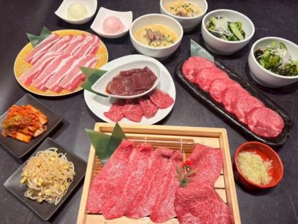 [My Ultimate Course] From the ever-popular green onion and salt beef tongue to A5 Kuroge Wagyu beef, rice porridge to finish, and dessert!