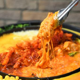 大人気【チーズタッカルビコース】2000円●ソフトドリンク飲放+800円●アルコール飲放+1500円