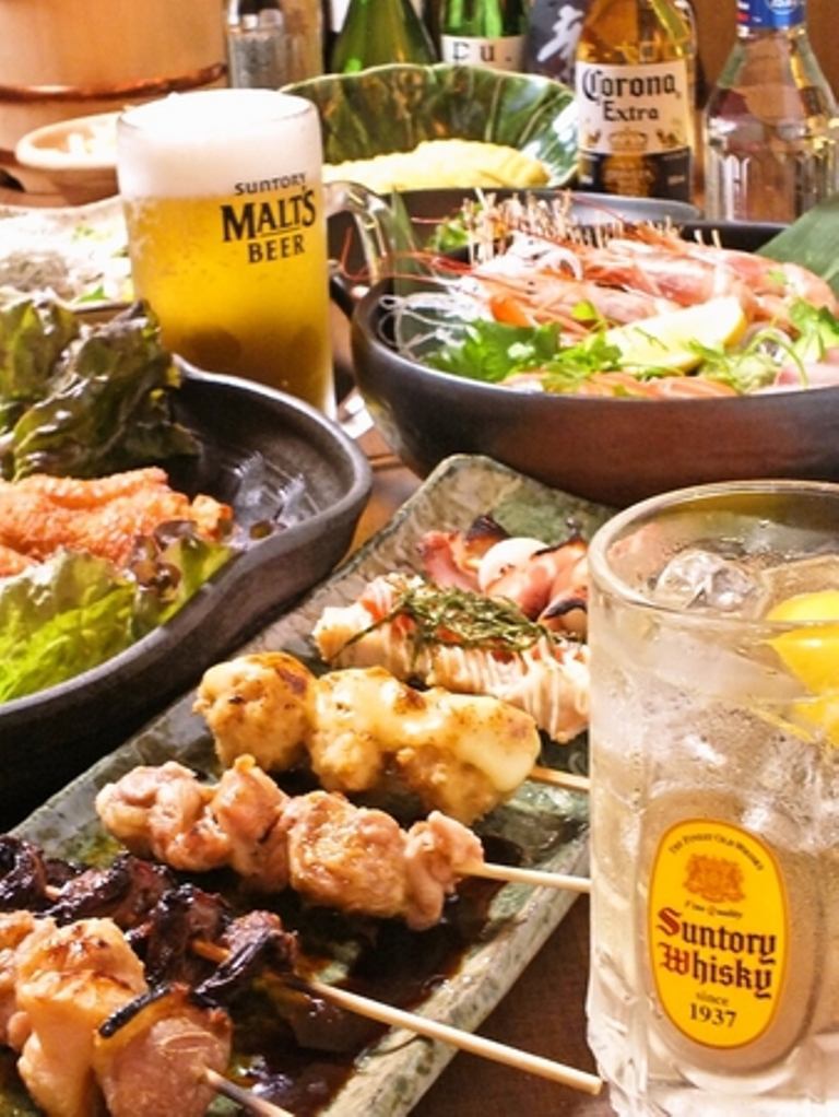 加古川駅徒歩5分！120分飲み放題付コース3480円(込)～種類多彩♪