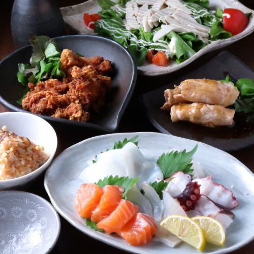 【旬菜あじむすコース】2時間飲み放題＆料理7品 4500円　