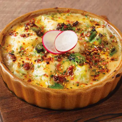 豆腐とチキンのクリームグラタン