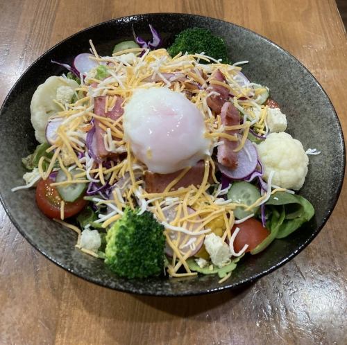 Three-cheese Caesar salad