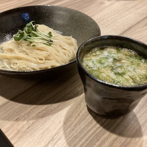 Thick and creamy aosa tsukemen-style cold noodles