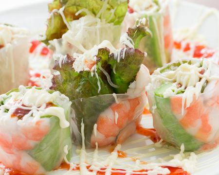 蝦子酪梨春捲