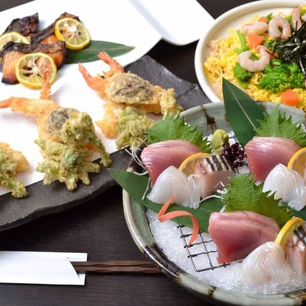 [120 minutes all-you-can-drink included!] 4 types of courses using plenty of seafood ★ All-you-can-drink extension coupon limited to Sunday to Thursday is also ◎