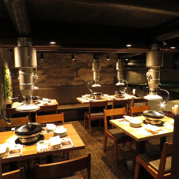 最大34名様まで一体感のあるご宴会をお楽しみ頂けます！各種ご宴会に北海道の味『ジンギスカン』をおしゃれにおなかいっぱいお楽しみ下さい。