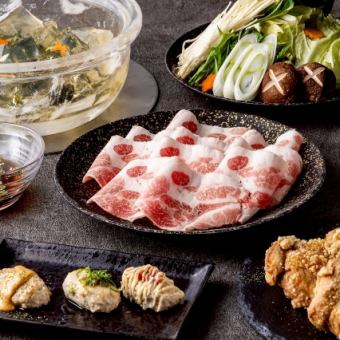 [2-hour all-you-can-drink included] 90-minute all-you-can-eat gem hotpot course of raw meatballs and carefully selected pork (5 dishes total)