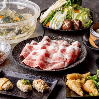 [2-hour all-you-can-drink included] Luxurious jewel hotpot course with fresh meatballs and Hokkaido Hakuun pork (6 dishes total)