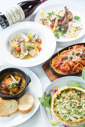 各種ご利用に！【90分飲み放題付】厳選7皿10品★ANCHORおすすめコース6,600円(税込)
